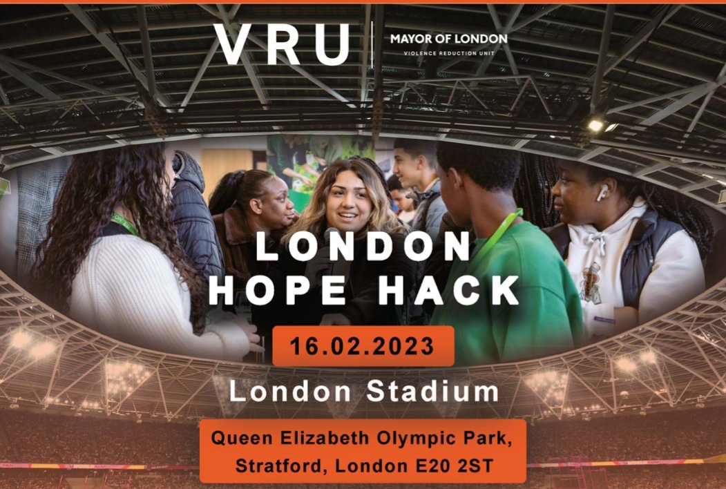 🙌We’re hosting the biggest-ever Hope Hack!  

💡Tomorrow's event will allow young people to collectively present ideas and solutions to key societal issues in the ‘Voice of Young Londoners’ report. 

👀Stay tuned for some special guests and an exciting announcement.