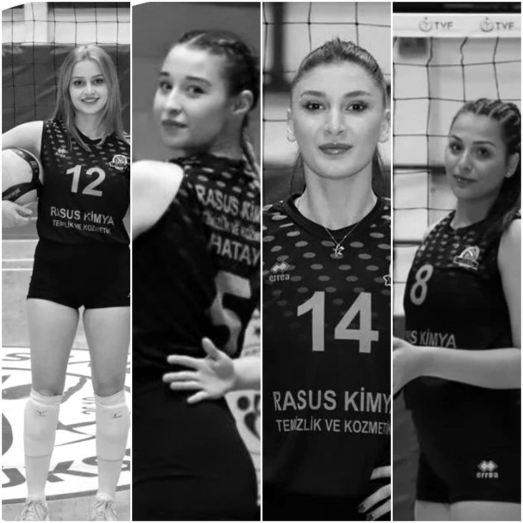 Başımız sağ olsun🙏♾

Rasus Kimya Hatay Voleybol Takımı sporcularından Gözde Öztürk, Dilek Mucuk, Ahsen Baş ve İrem Kurtoğlu'yu kaybettik.