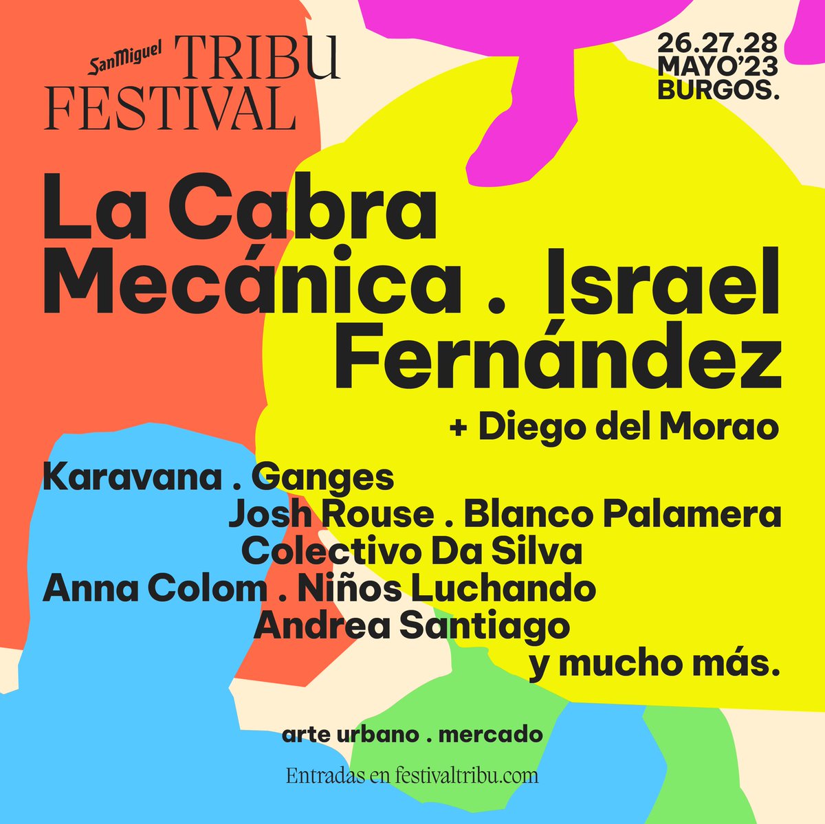 🤩 ¡Salimos! 🤩

Por fin os podemos presentar el cartel del #SanMiguelTribuFestival ❤️

Estas son las actividades que tendremos en La Parrala, próximamente anunciamos más nombres y cositas que haremos por la ciudad 🤭

🎟️ entradas a la venta en festivaltribu.com