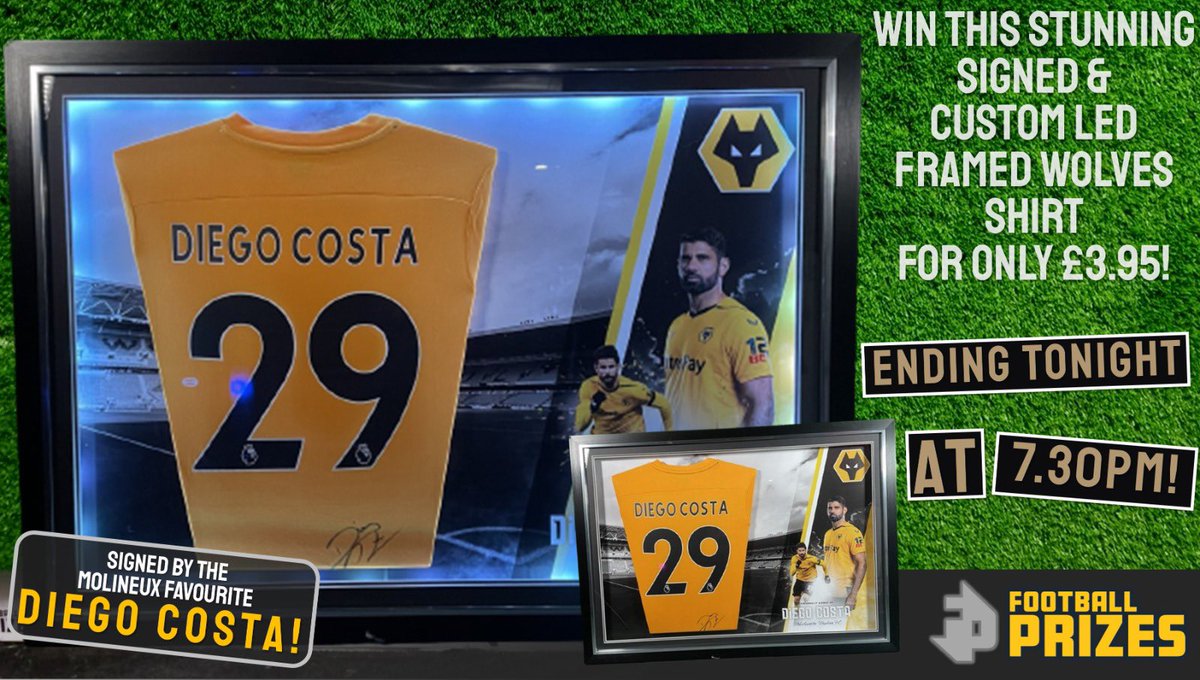 NathanJudah's tweet image. Diego Costa signed &amp;amp; framed beauty up for grabs tonight with @football_prizes 

10% discount code - WOLVESPODDY

Make sure you’re in the hat 🧢 

Closes at 7.30pm this evening! 🐺

RT for free entry chance! 

footballprizes.co.uk/product/diego-…

#wwfc