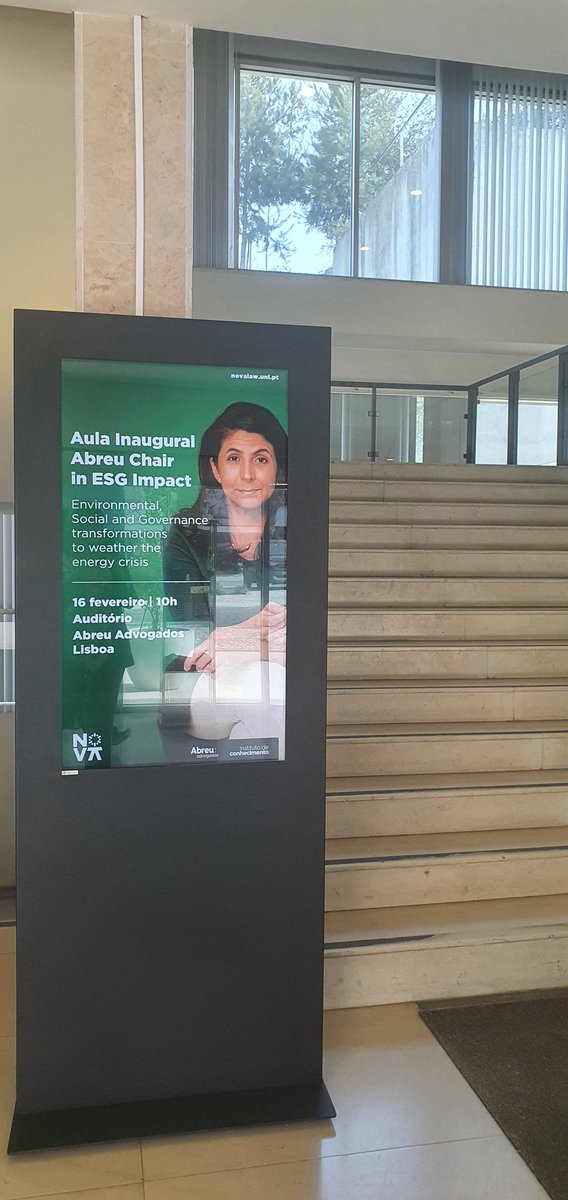 Tomorrow is my inaugural lecture, and arriving at the <a href="/NOVAunl/">NOVA</a> and seeing my face on the big screen gives me a mixed feelings of satisfaction and anxiety. Lucky me to be surrounded by friends. Thanks, @JosephinevZeben @NadiaBernaz form coming from NL.
