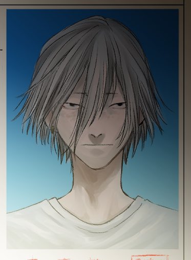 「結局、明科が一番得意なタイプは、この世のすべてを嫌そうに見てる面構えの痩せてる男」|明科久のイラスト