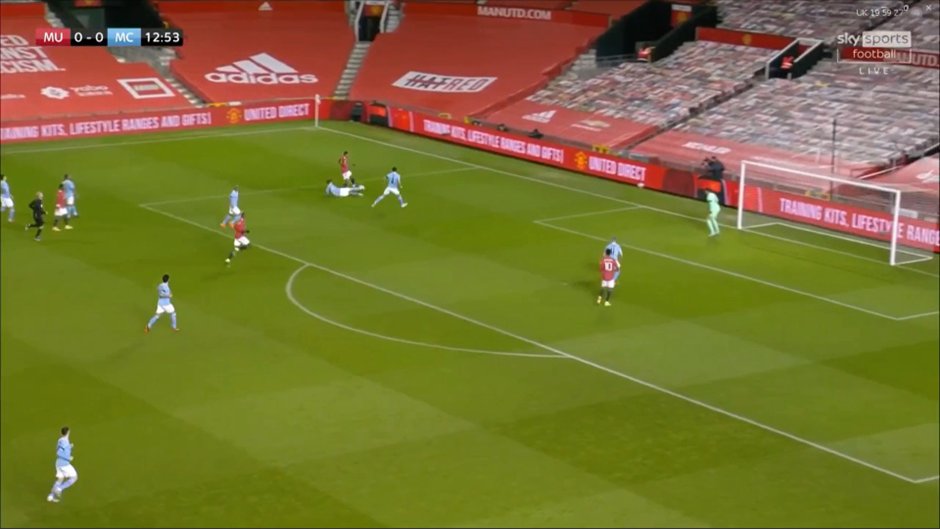 JfScarfo's tweet photo. Defender needs to keep the passer in his eyeline to to watch his movement after the pass, turning side-on towards the passer to match his run, getting into the space towards the goal before the runner, then looking at the ball. https://t.co/AcVa75Ab3z