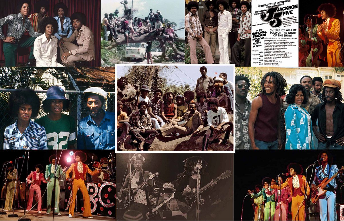 wcchen's tweet photo. 48 years ago today on 15 Feb 1975, the Jackson 5 performed at the National Stadium in Kingston #Jamaica. Bob Marley, Peter Tosh, Bunny Wailer, Michael Jackson. Legends in the making, on the same stage for one magical night. https://t.co/9xQN731UXk