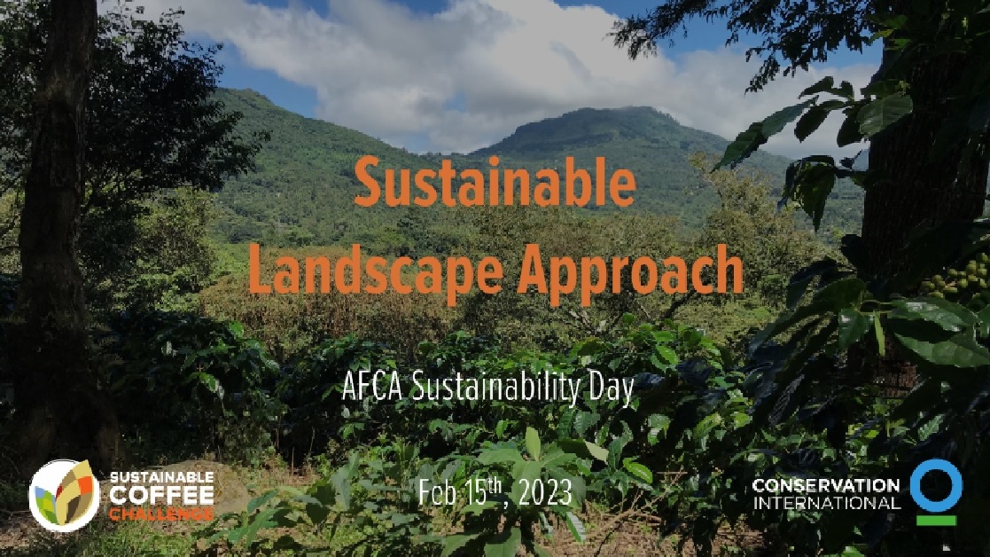 RwandAgriExport's tweet photo. In his presentation, George Watene, the Program Manager @GCPcoffee urged all coffee partners to improve their sustainable livelihoods through various landscape approaches and conservation practices.

#SustainabilityDay2023 
#AFCA2023 https://t.co/xjR4fS0VB7