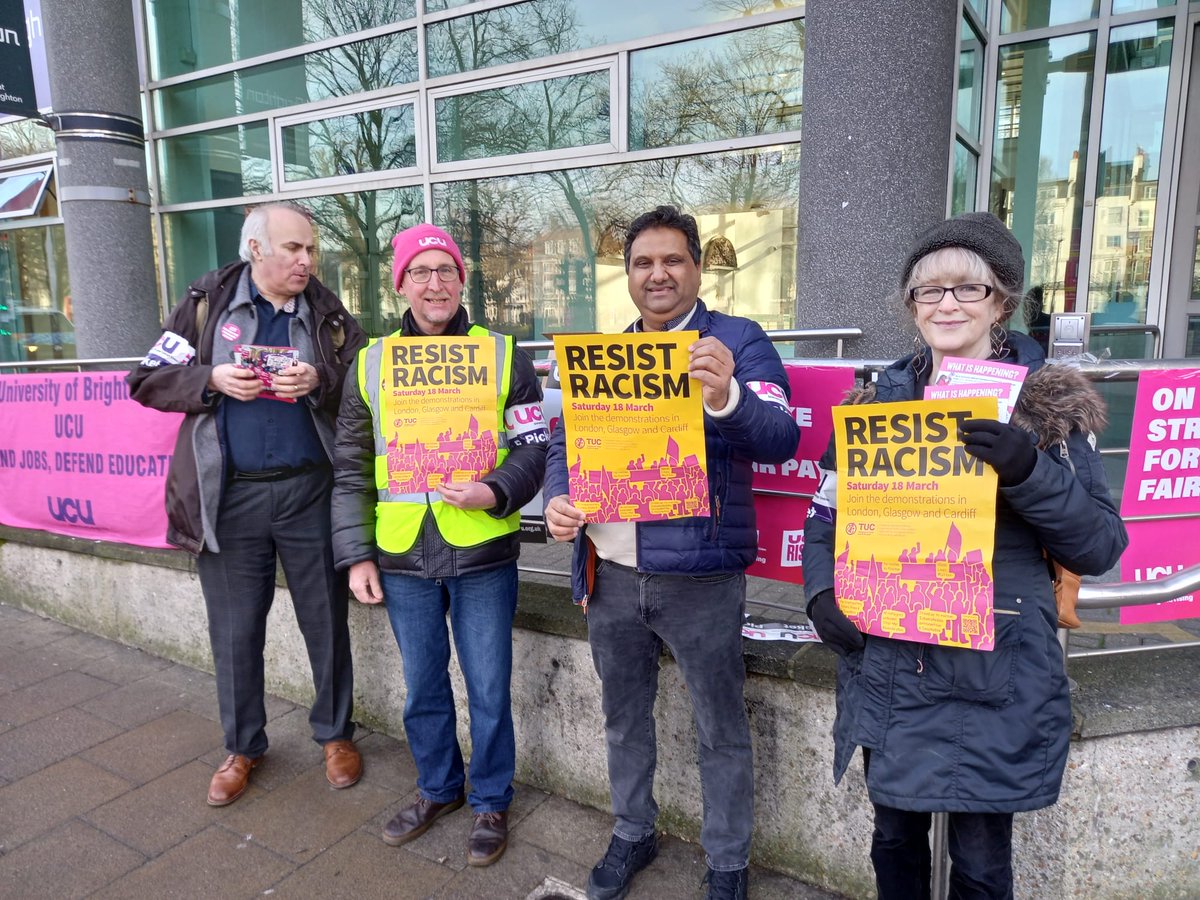🌞Sunshine on pickets today in #Brighton! 

📽️1pm TODAY, join our screening of <a href="/WeAreManyMovie/">We Are Many Movie</a> upstairs at the King &amp; Queen, followed by a teachout led by Shabbir Lakha from <a href="/STWuk/">Stop the War Coalition</a>. All welcome 

#UCUStrike #UCURising #EnoughIsEnough