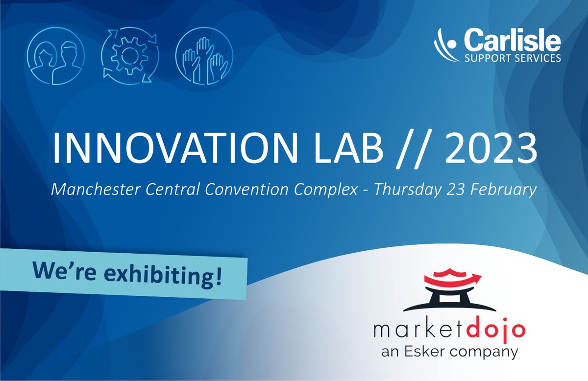 marketdojo's tweet photo. We are excited to be attending the Innovation Lab event next week with Carlisle Support Services 😊

We hope to see you there. 👀

#InnovationLab2023 #events  #innovation  #procurement https://t.co/flNMrVJRtR