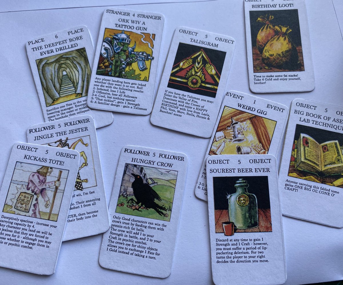 Ketherbound's tweet photo. this is, by quite some way, the best birthday card I have ever received- thank you so much @1d10_5 and @WitchOfLeeds 🖤🌌 #Talisman #TalisGram #KillJester #BigCones https://t.co/NuGuvelrMa