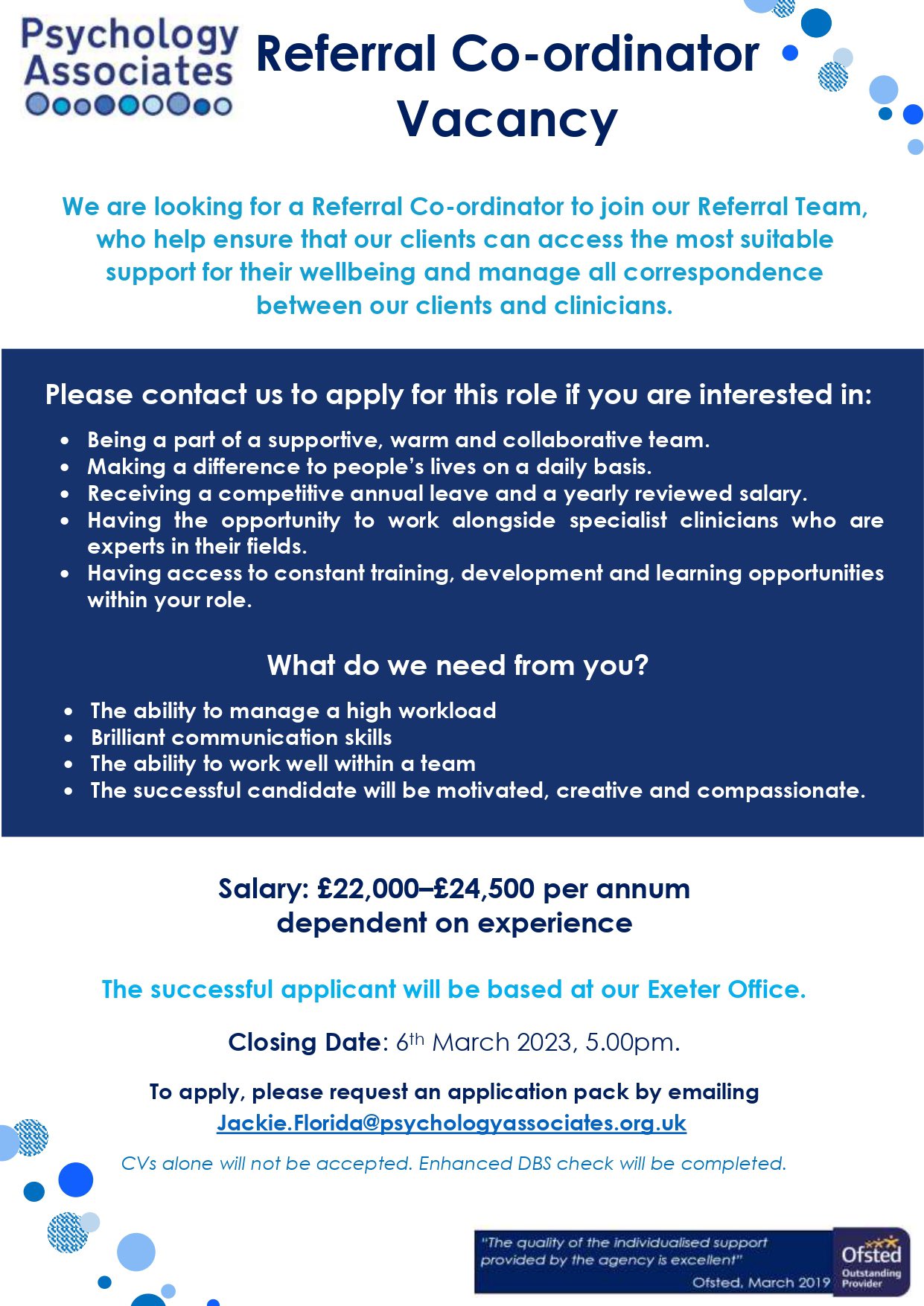 Psychology Associates on Twitter "We are seeking a full time Referral