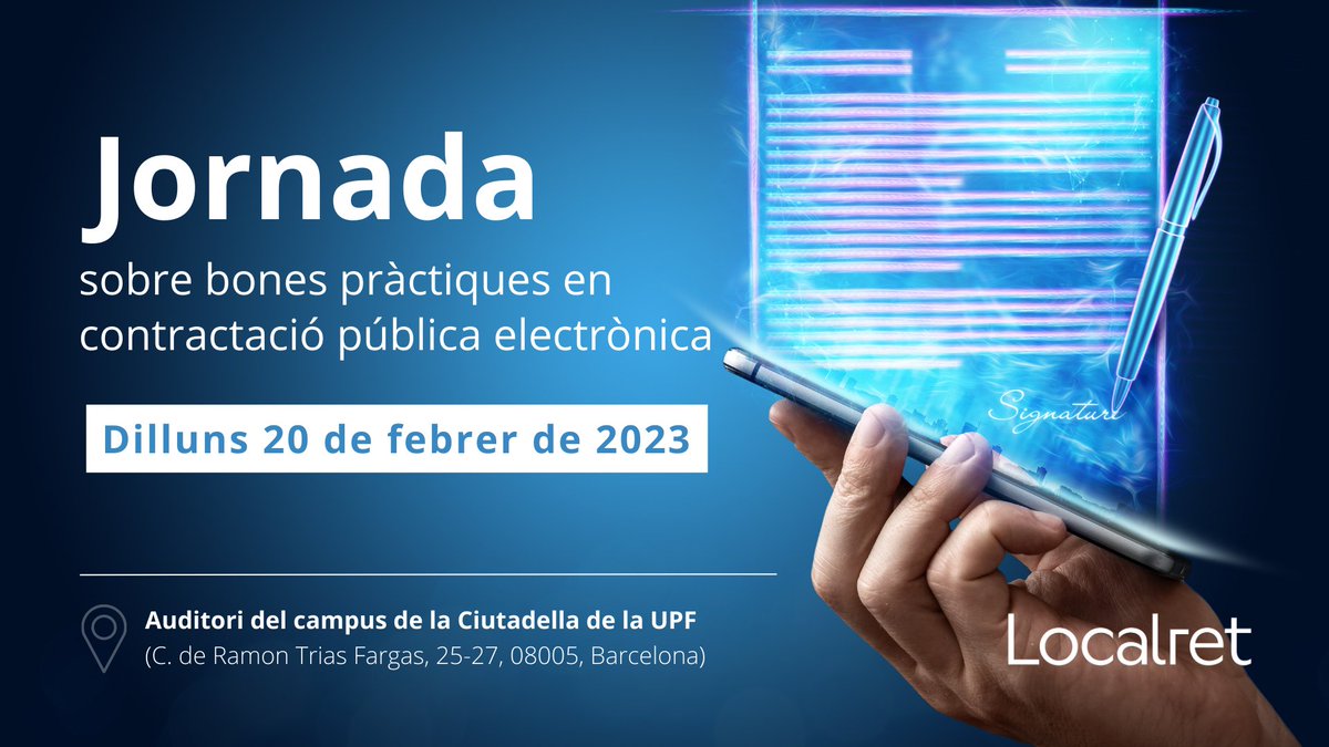 localret's tweet photo. 📣#Localret organitza la Jornada sobre bones pràctiques en contractació pública electrònica'.

🔝Amb l'expertesa de professionals de referència en l'àmbit de la #ContractacióPública.

😉No t'ho perdis!
Programa i inscripcions👇
https://t.co/fcZcmBeXOY

#ContractacióElectrònica https://t.co/GQbzrrjkkw