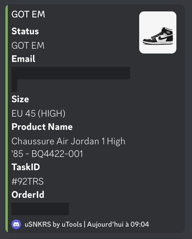 Just one for my AC0 client 👌 @NotifyFrance @whentocopnotify @utools_ @uSNKRS @EasyPayAio @ToolsLiquid @DispurGen - Nike SL07 : discord.gg/5xVXe7KRqW OR HERE : discord.gg/BYNjV7VR7h