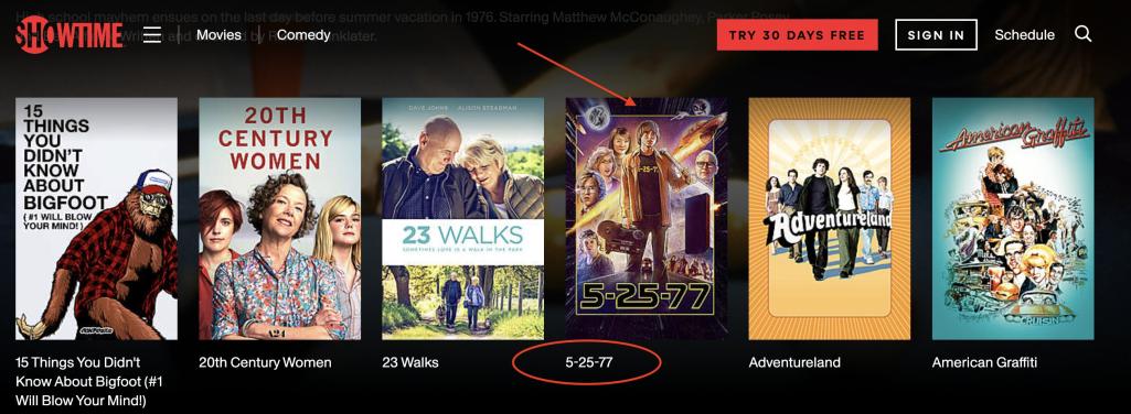 offbruck's tweet photo. Watch 5-25-77(#4 on Comedy section Showtime) the first @Filmio_Official original today. Stream here👉https://t.co/tqs3tOQlCH #movies #blockchain #Hollywood #filmio #filmmakers #ValentinesDay #Romance #SUGA #YemiCregx𓃵 #BamBam #عيد_الحب https://t.co/JEQES0LWUv