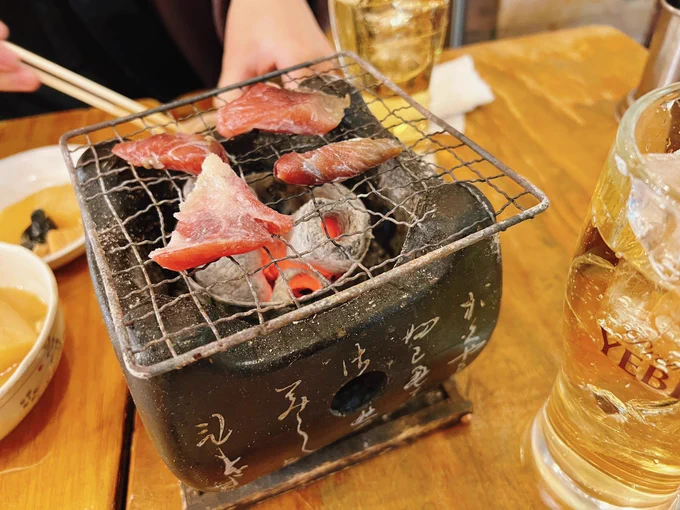 ハシゴ酒おわり安いのに満足感高すぎる1軒目 鮪の頬肉最高2軒目 肉刺しが安い美味いのコスパ◎3軒目 ハムカツうますぎ 