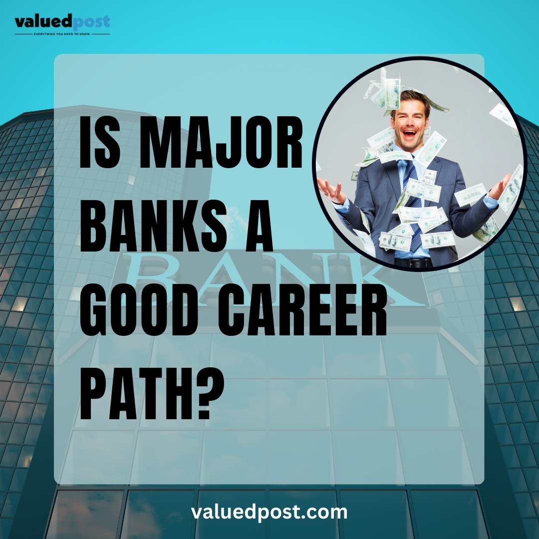 ValuedPost's tweet photo. Interested in a lucrative and fulfilling career in banking? 

Learn about the opportunities and benefits of working for a major bank in our latest article.

https://t.co/HJFuEelGVk

#bankingcareers #majorbanks #financialindustry #careeradvise #workforabank https://t.co/QO4oEoK90q