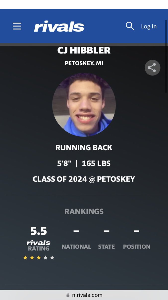 cjhibbler6's tweet image. Truly blessed to be a 3⭐️ RB on @Rivals !! @adamgorney