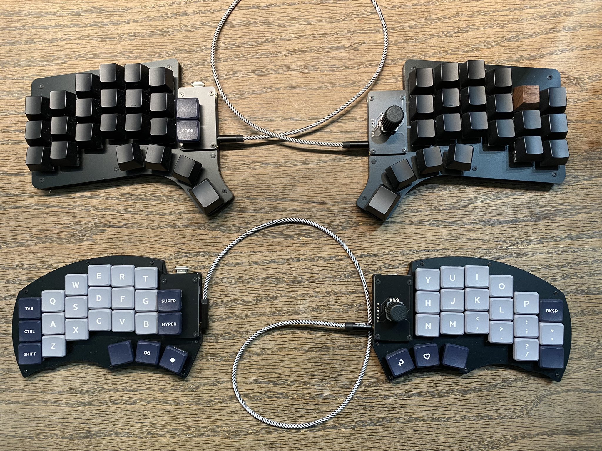 自作キーボード Keyball61 3Dプリント試作品 type-c LED