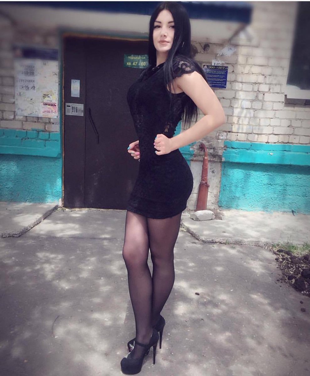 Amateur Pantyhose On Twitter Minidress High Heels And Sheer Black