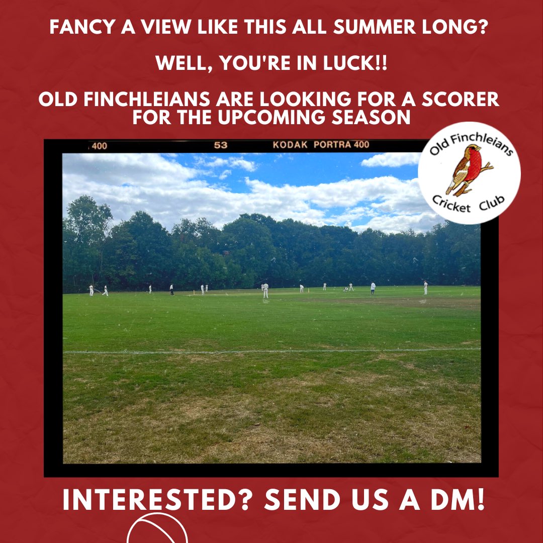 So here’s the thing. Our 1st XI keep getting promoted and now we need a scorer for the upcoming season (and beyond!) sound like something you might be interested in? Send us a DM!