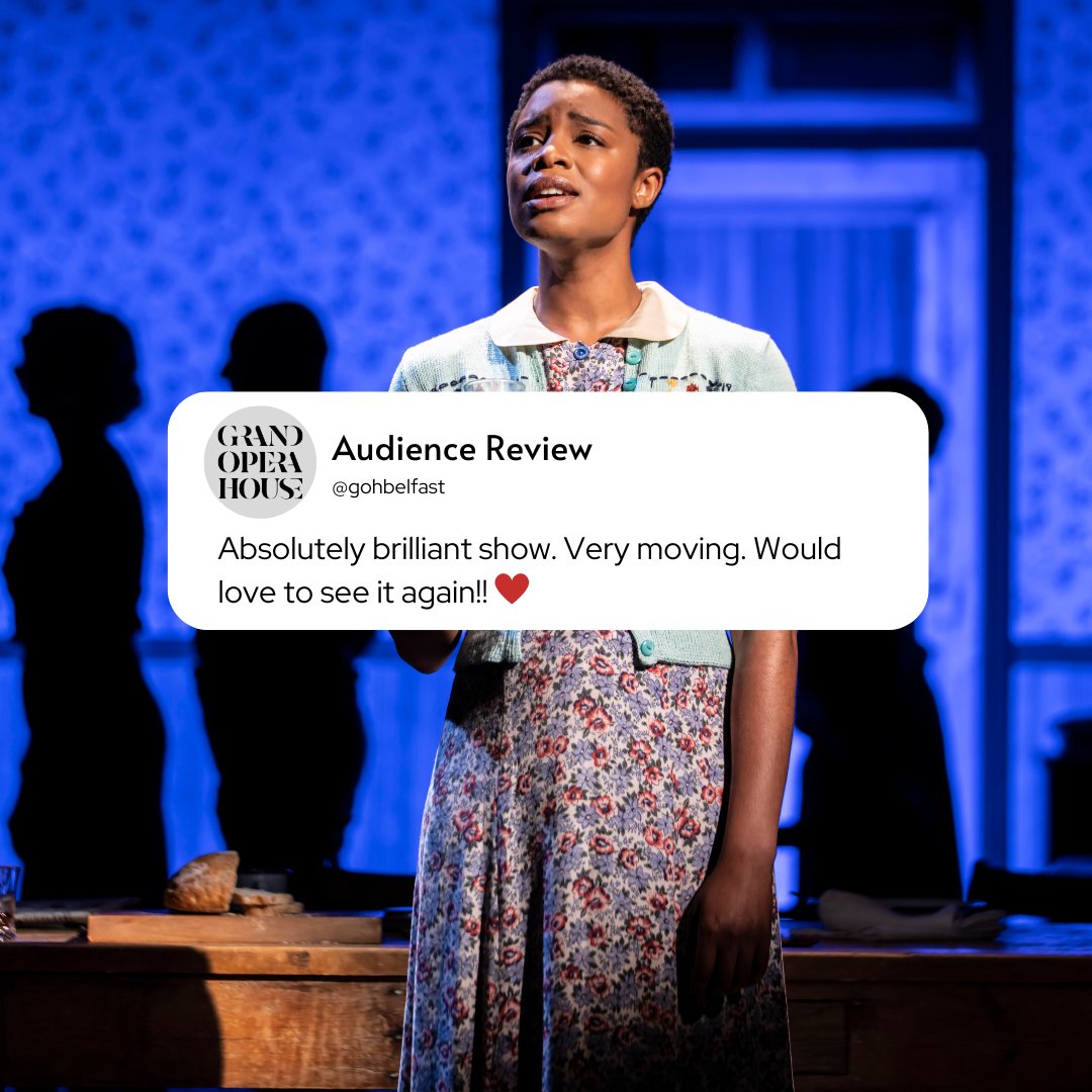 Grand Opera House, Belfast (@gohbelfast) on Twitter photo Standing ovations for the opening night of Girl From The North Country in Belfast 👏 🎻🎶
Don't miss your chance to see this moving piece of theatre, running at the Grand Opera House until Saturday, 18 Feb.
🎫 ow.ly/hsBP50MSJmY
<a href="/DylanMusical/">Girl From The North Country UK</a> #audiencereview Standing ovations for the opening night of Girl From The North Country in Belfast 👏 🎻🎶
Don't miss your chance to see this moving piece of theatre, running at the Grand Opera House until Saturday, 18 Feb.
🎫 ow.ly/hsBP50MSJmY
<a href="/DylanMusical/">Girl From The North Country UK</a> #audiencereview