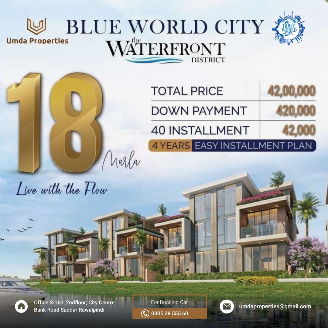 ceo_umda's tweet photo. Looking for your dream home? 

Look no further than the Waterfront District at Blue World City. 

Imagine waking up every morning to stunning water views. 

Contact us ! ☎️ 0342-5983258 🌅🏠🌊🏞️

#BlueWorldCity #WaterfrontDistrict #DreamHome #RealEstate #Pakistan #ContactUs #CTA https://t.co/ACDyrgI5hS