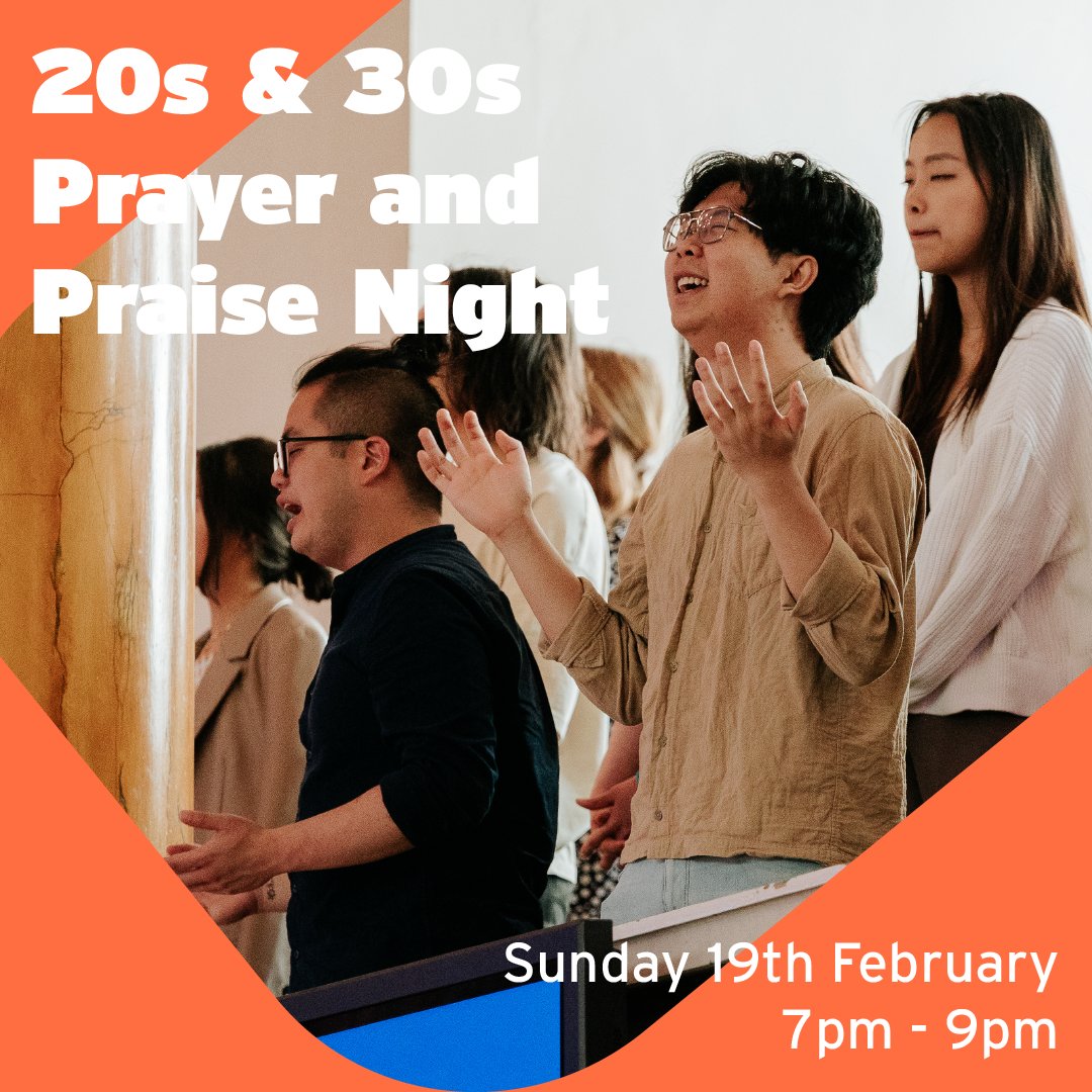 Hey 20s &amp; 30s! 👋🏼

Don't rush away the 5:30pm service this week. Join us for an extended time of prayer and praise in the Waldegrave Hall after the service, from 7 - 9pm.

See you there! 🎵