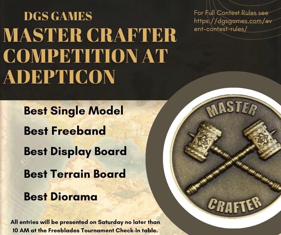 We’re just over a month out folks!  How are your entries coming along?  Haven’t started yet?  There is still time!  dgsgames.com/event-contest-…. #ttrpg #paintingminiatures #adepticon2023 #miniatures