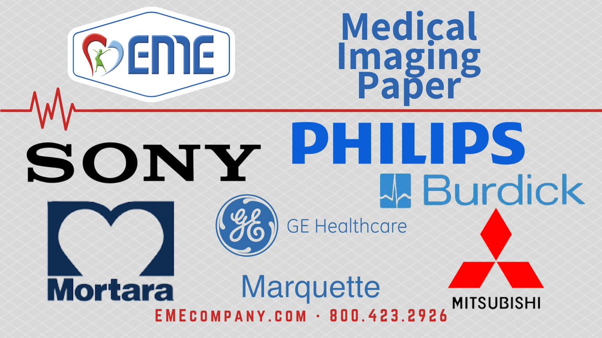 EMECompanyBR's tweet image. EME has your Imaging Papers. If you’re having a difficult time finding a paper, reach out to EME. It’s very possible that we have it in stock. emecompany.com/CONTACT #ImagingPaper #Sony #Mortara #Philips #Burdick #Mitsubishi #GE #Marguette #EMEcompany #BuyDirect