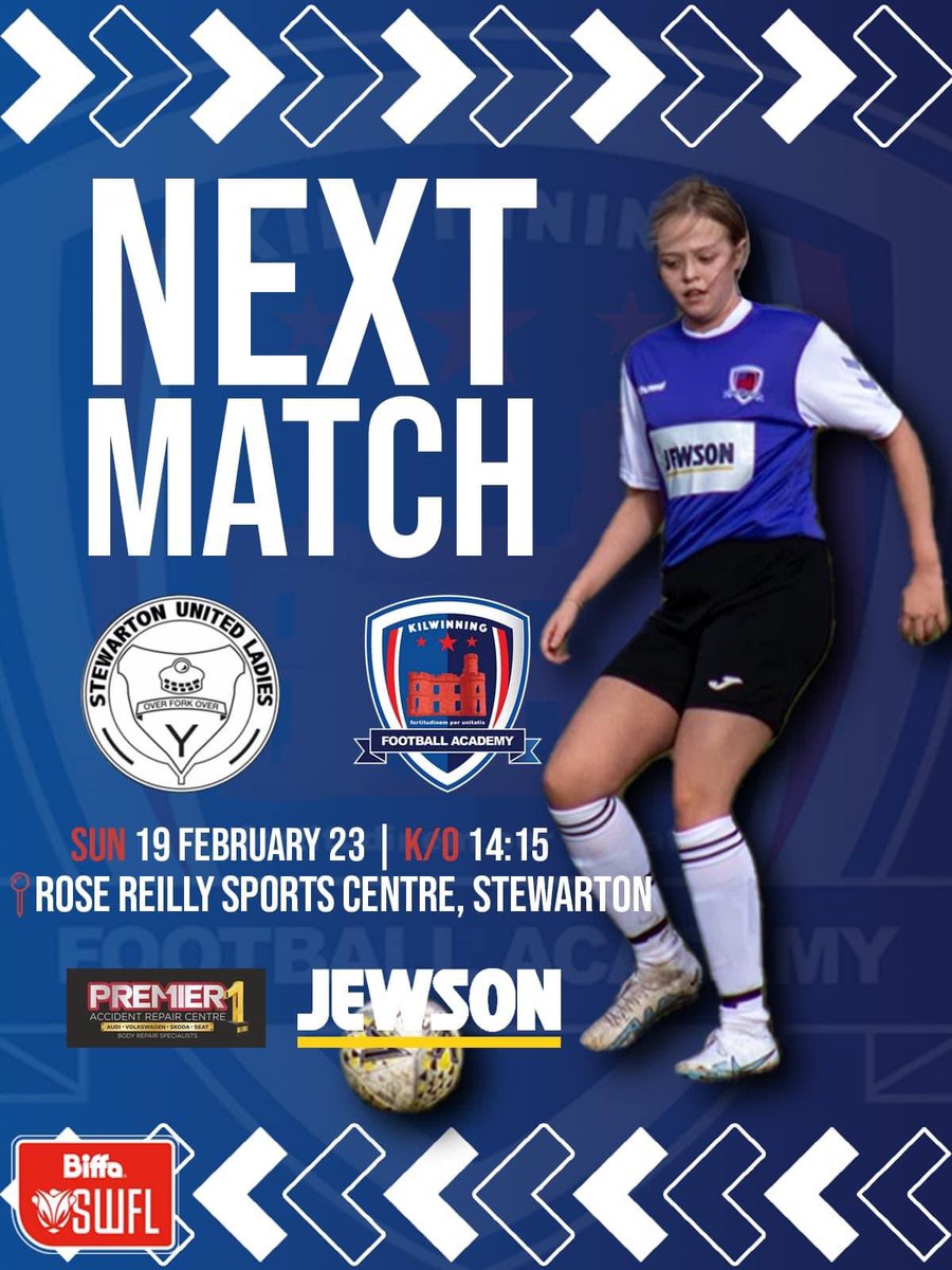 KFAWomen's tweet photo. This Sunday in the @BiffaSWFL South, we face @StewartonLadies in our second Ayrshire Derby of the season.

#BeTheDifference https://t.co/Y8uQD2PInq
