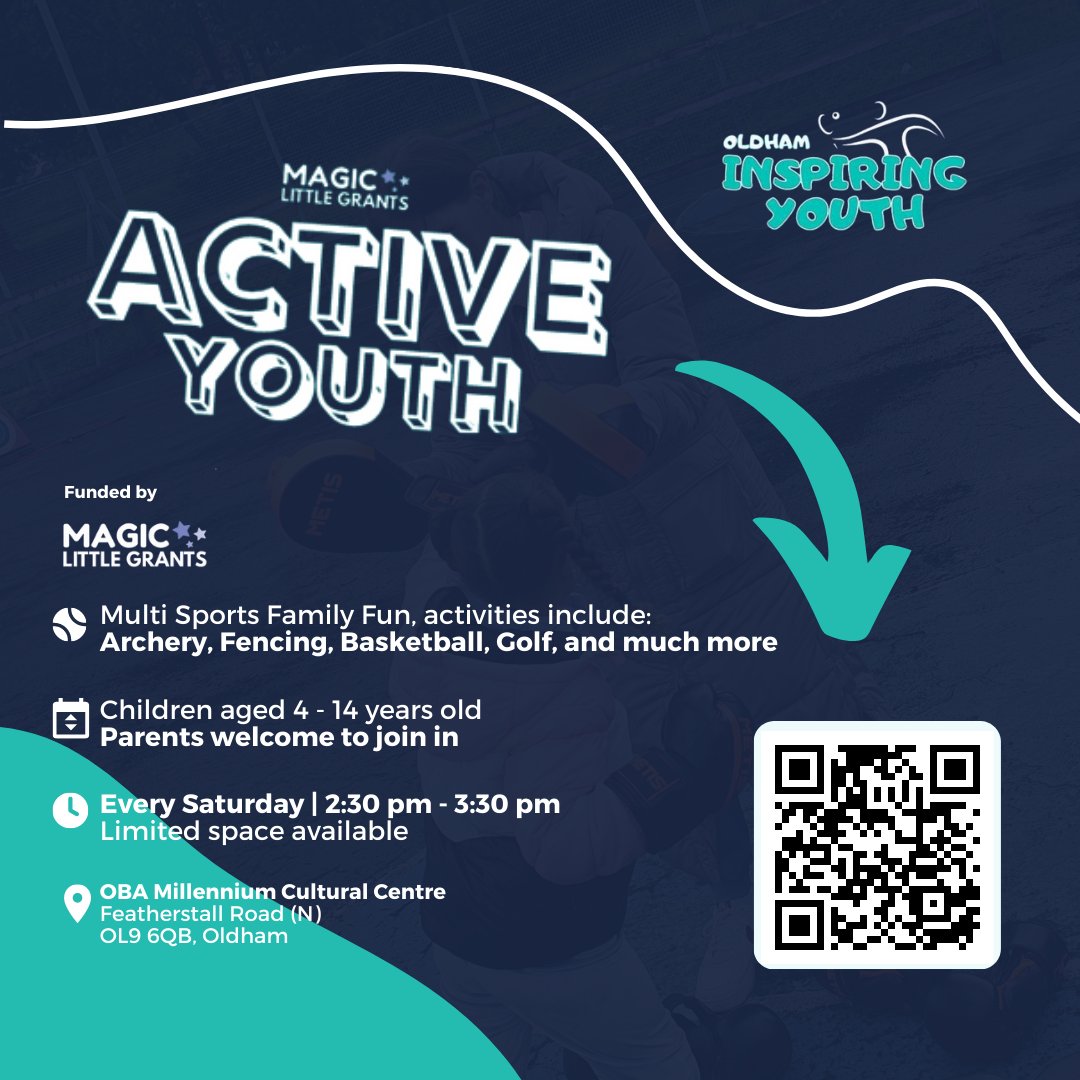 Let's Get Active ⚽️🏀🥊

Join Active Youth and let youth imagination go wide ✨️ Try our hand in sport such as Golf ⛳️ Football ⚽️ and Basketball 🏀. 

➡ inspiringyouth.pembee.app 
➡ oldhaminspiringyouth.org