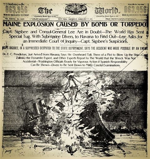 Hoy hace 125 de la explosión del  #Maine en la bahía de #LaHabana. Fue el pretexto yanqui para intervenir en la guerra que ya ganaba #Cuba a España. Se apoderaron del país hasta 1959. Hoy no nos perdonan la independencia. #CubaViveEnSuHistoria