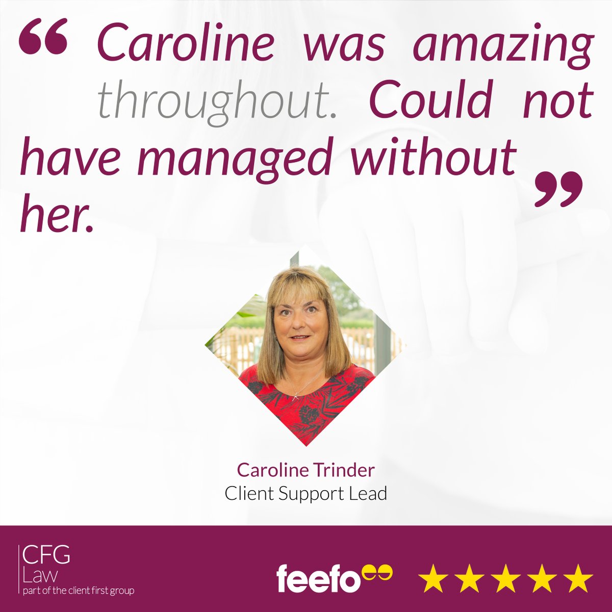 CFGmorethanlaw's tweet image. Our Client Support Team are an integral part of #cfglife, working alongside the wider team to ensure the best possible support is in place at all times. A big thank you to @CarolineTrinder who has received some great feedback for the support she provides #doingthingsdifferently