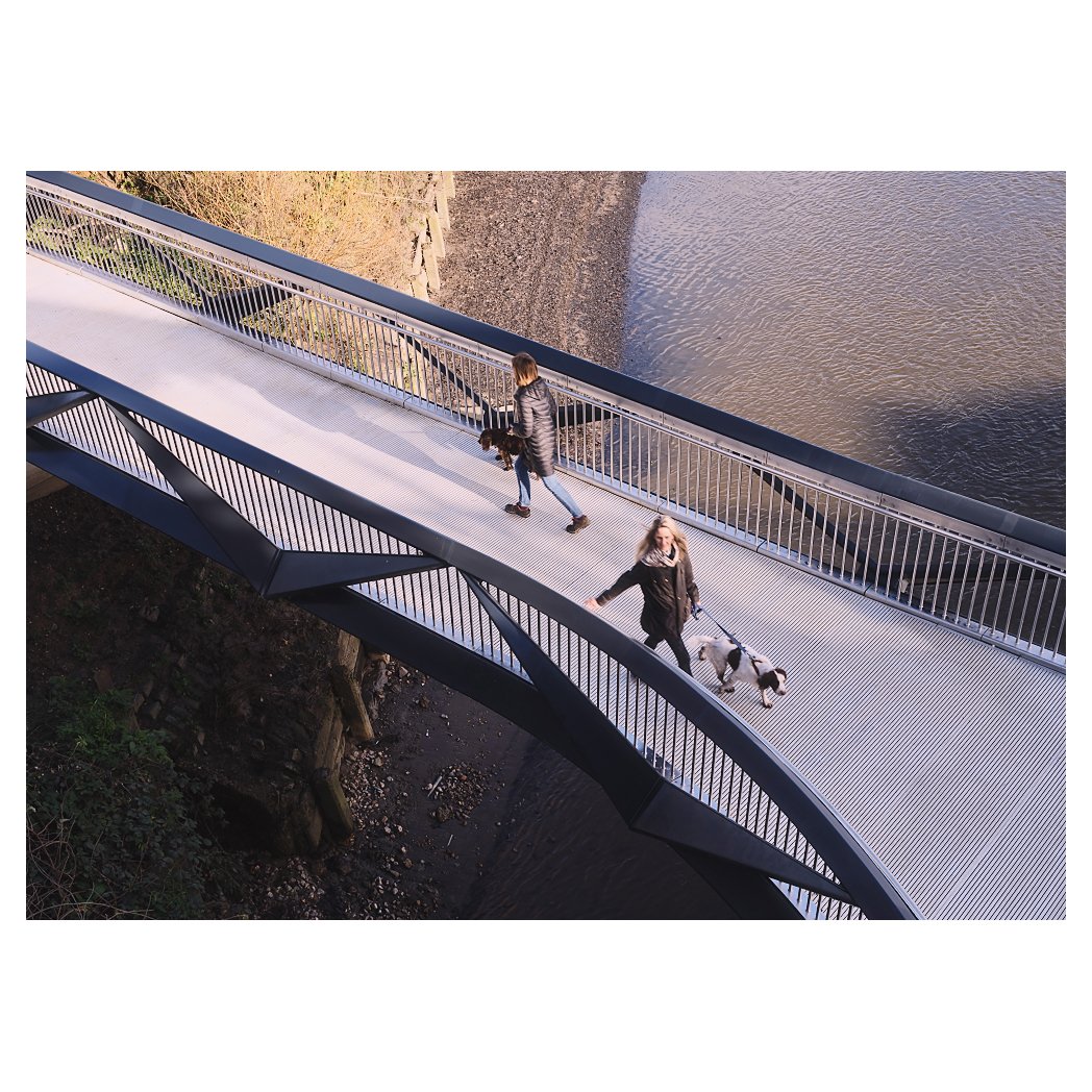 The new bridge at Dukes Meadows by <a href="/moxonarchitects/">Moxon Architects</a> ...