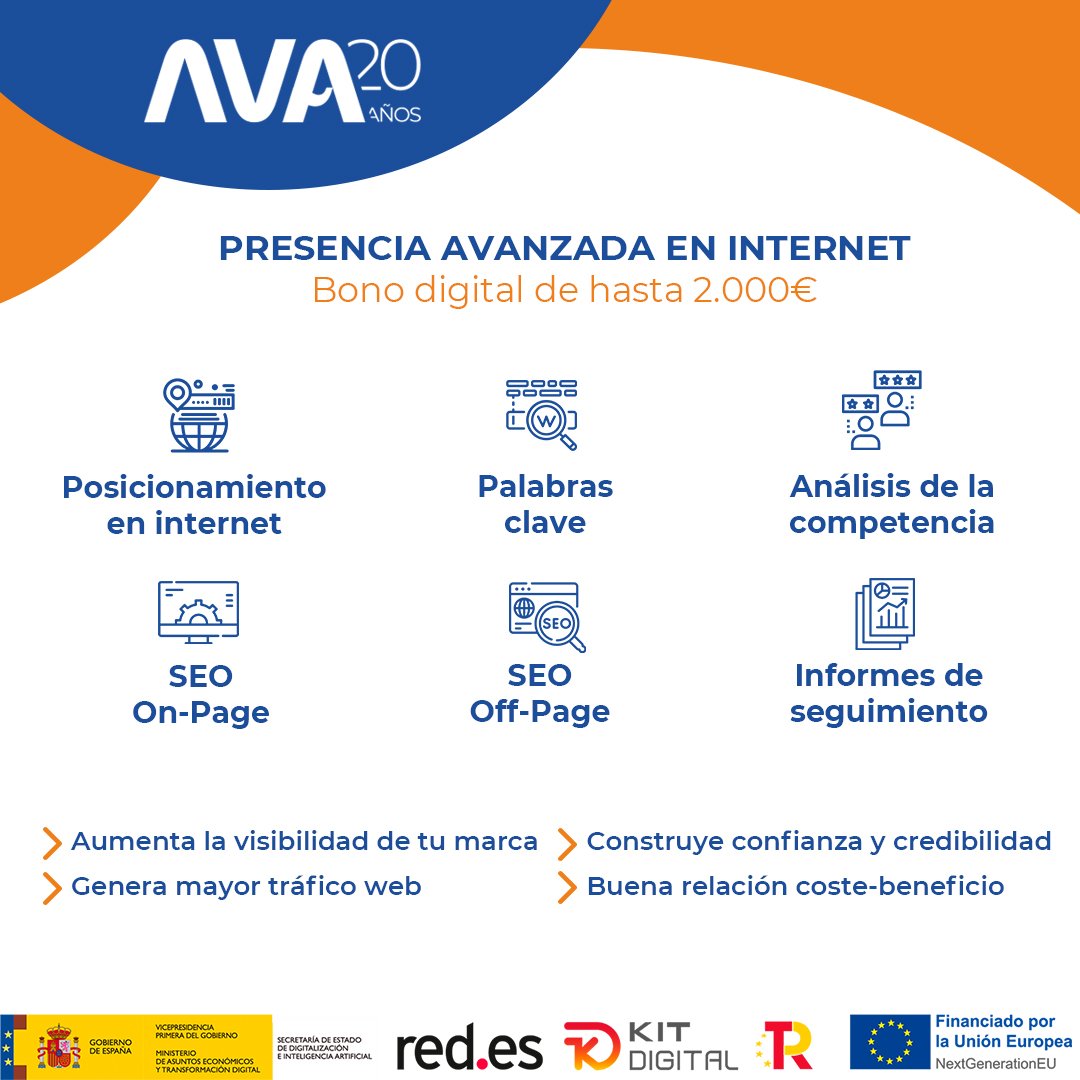 SolucionesAVA's tweet photo. 🚀 ¡Mejora el volumen de tus ventas y visitas! Con #KitDigital obtendrás hasta 2.000€ para invertir en SEO.
Más info 👉 https://t.co/bNlDbpwlpJ
#seo #posicionamientoweb #SEOonPage #seooffpage #internet #palabrasclave https://t.co/UiNQzduNvf