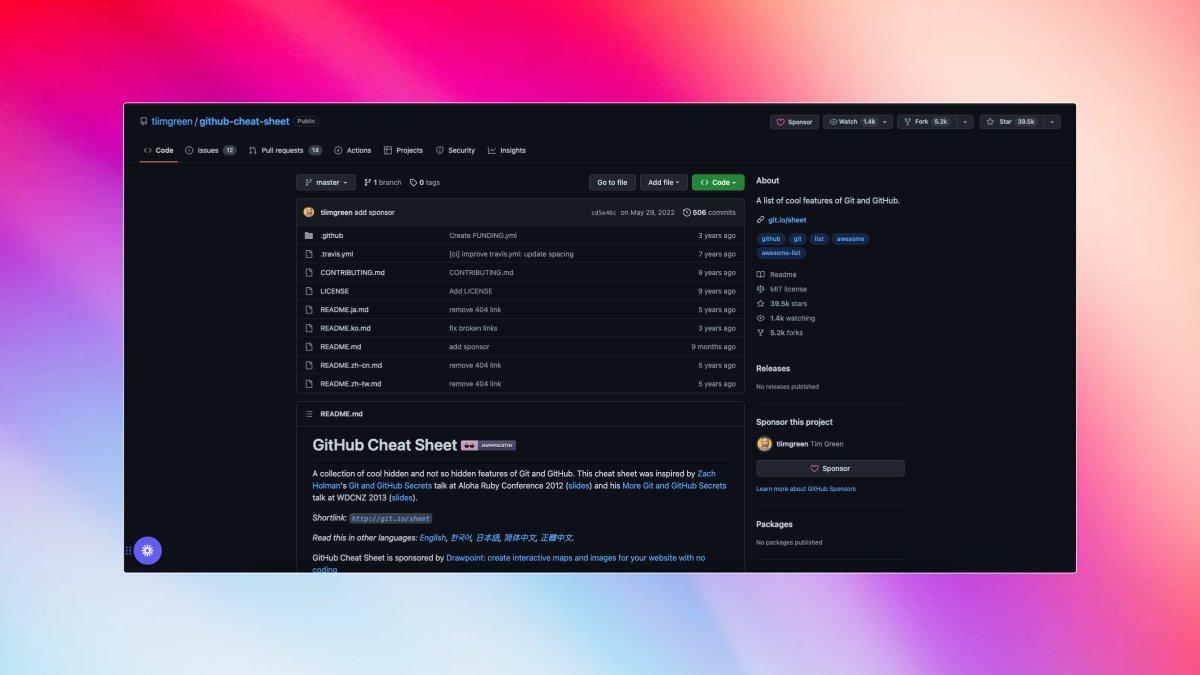 Prathkum's tweet image. 6. GitHub Cheat Sheet

A list of cool features of Git and GitHub.

🔗 github.com/tiimgreen/gith…