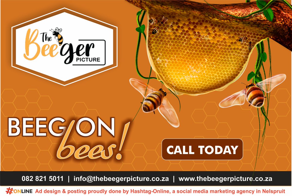 Thebeegerpictu1's tweet photo. The Beeger Picture offers training, live bee removals, and beehive management services.
For a quick response
Whatsapp Inge at
+27 62 119 0408
#thebeegerpicture #beekeepingcourses #pollinationservices #hivemanagementservices #honeyextrationservices #livehoneybeeremovals https://t.co/7hOsMqL1ZJ