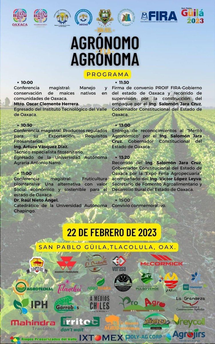 Aechoac's tweet photo. 22 de febrero “Día del Agrónomo” #Oaxaca https://t.co/oBtFFX6FAm