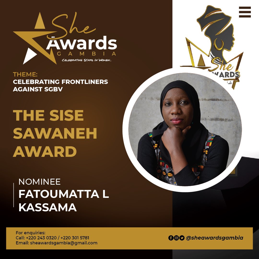 SheAwardsGambia's tweet photo. Fatoumatta L Kassama https://t.co/18hVek6BgJ