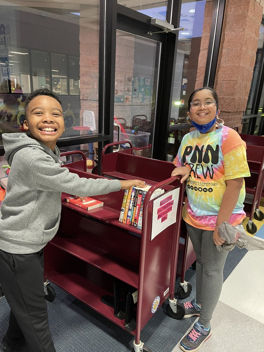 NPEmediacenter's tweet photo. Our book drive is going strong! Have you cleaned out your bookshelves and delivered your donations? We’re taking books through next Wednesday! Thank you to our amazing Mini METIs for organizing the books! @NPESprincipal @npepanthers @NewProspectPTA https://t.co/Cml45rMeY3