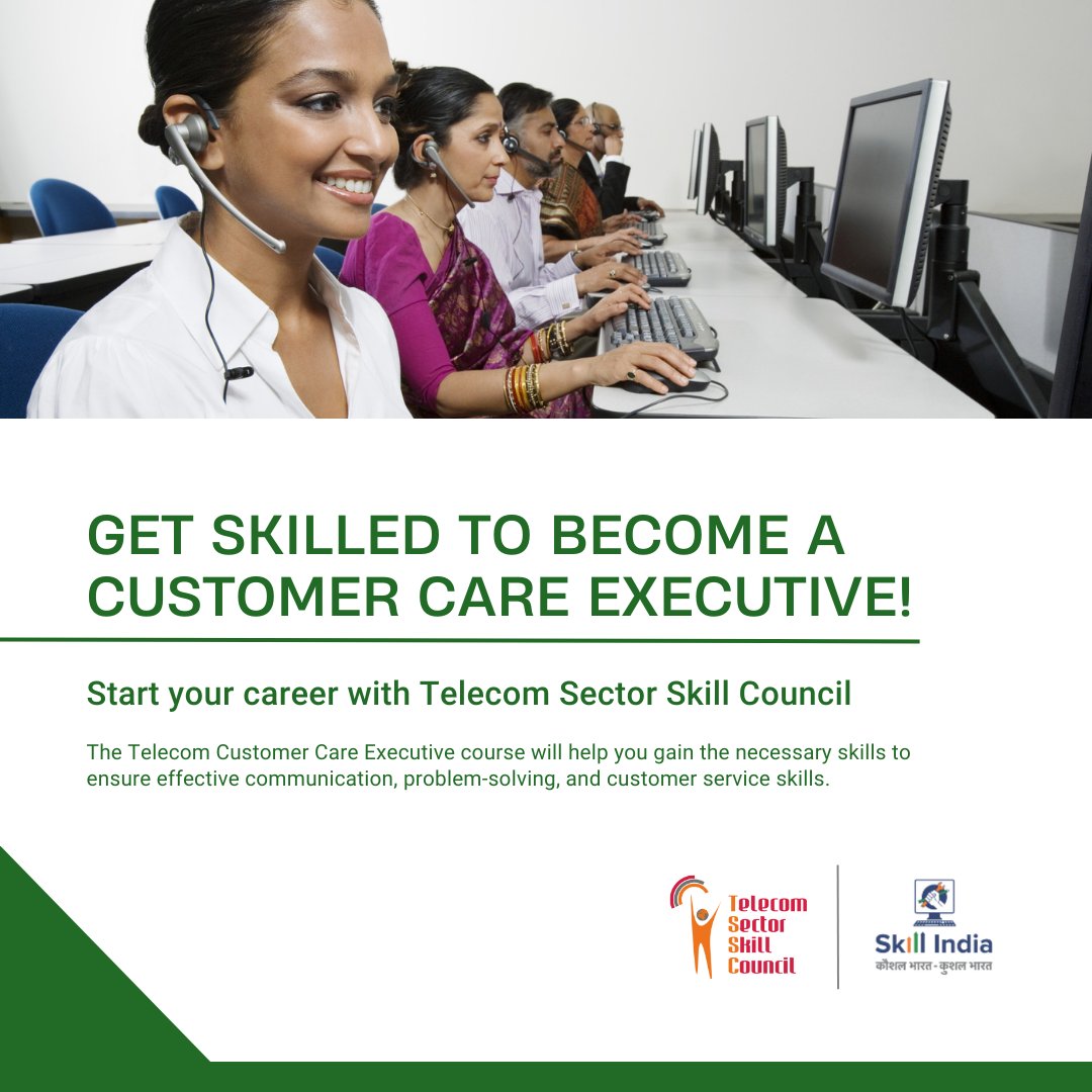 TSSCINDIA's tweet photo. Enrolling in our customer care course is an excellent opportunity to develop and enhance your skills. Take the first step towards becoming a skilled and confident customer service professional today! 

#CustomerCareExecutive #Callcenterroles #DigitalIndia #AtmanirbharBharat https://t.co/sTcbIdi5ys