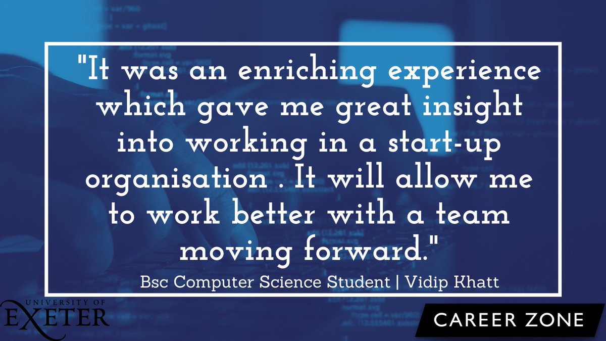 Find out what it's like to take on an internship from one of our Schemes:
Bsc Computer Science Student Vidip Khttar shares his experience as an AI Prototype Web Developer Intern for Tech Start-up That's Show Business in this week's case study spotlight⭐

bit.ly/3IrJzZY