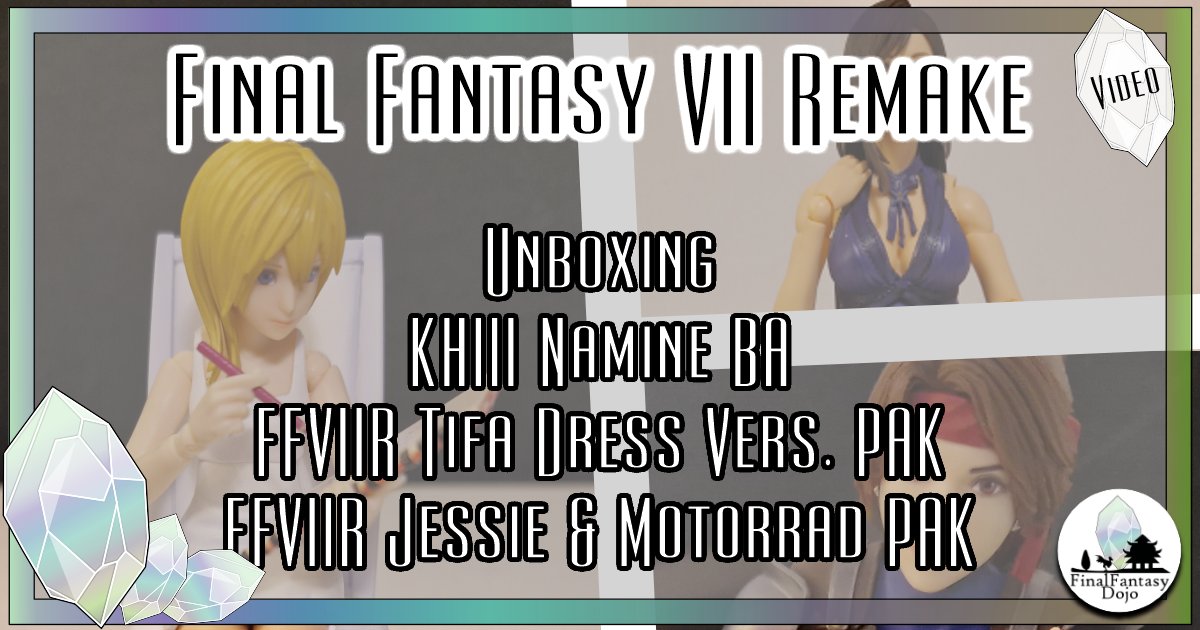 ffdojoDE's tweet photo. Unboxing: KHIII #Namine BA / FFVIIR #Tifa Dress Vers. PAK / FFVIIR #Jessie &amp; Motorrad PAK #BringArts #FFVIIIR #FinalFantasyVIIRemake #Merch #PlayArtsKai #Squareenix - https://t.co/X6nsxBQMiQ https://t.co/i1GRVeHqib