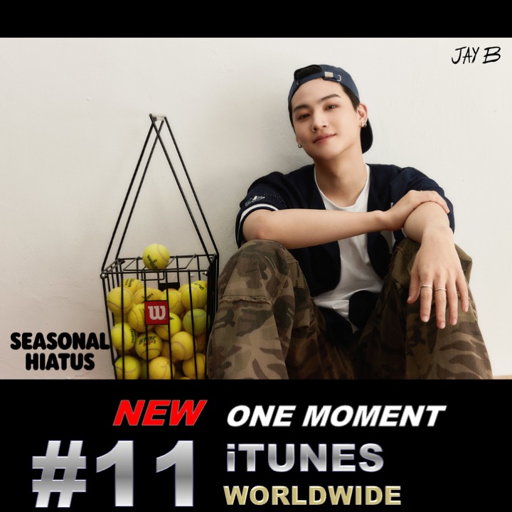 WORLDMUSICAWARD's tweet photo. #OneMoment,  the title track from #JayB's amazing new 3 track single, #SeasonalHiatus, hits #1 in 23+ countries and lands at #11 on the Worldwide iTunes Song chart!💪💥🥇✖️2⃣3⃣🌎❤️‍🔥👑💚
🎧https://t.co/X3ykOOckZD
#제이비 #카덴차 #CDNZA https://t.co/O7fRBnP68u