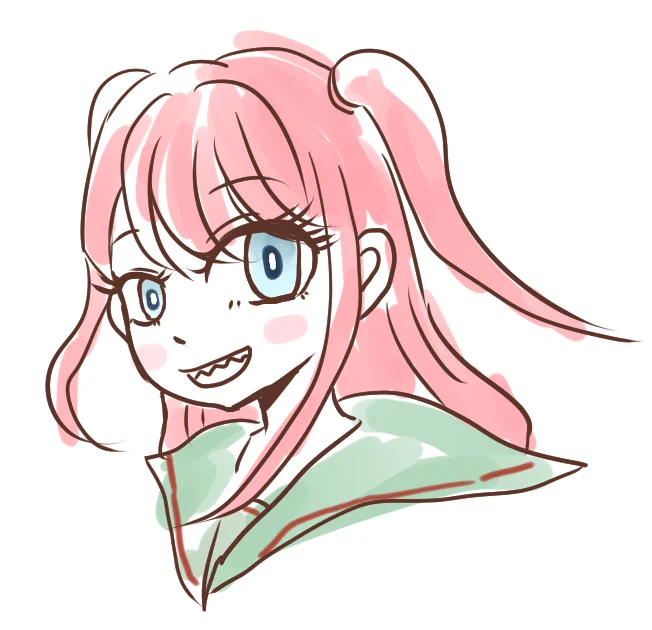 本日のらくがき手癖でかきました 