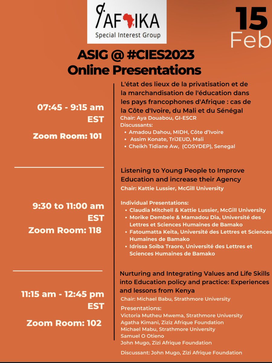 Join us for these sessions today.