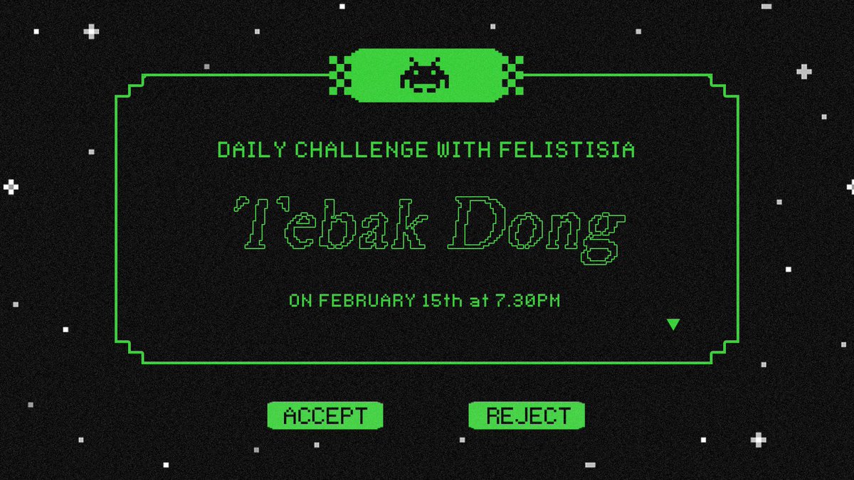 iferkrist's tweet photo. ㅤ
Challenge: Tebak Dong? Iya dong.
Date: 15 January, 19.30
Host: Felistisia

Are you brave enough to take part?
⠀ https://t.co/PhGP1KS7wW