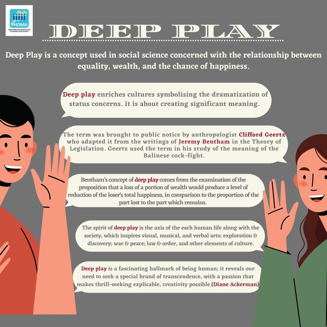 PhdmaO's tweet photo. #DeepPlay is a concept used in social science concerned with the relationship between equality, wealth, and the chance of happiness.
It reveals our need to seek a special brand of transcendence, with a passion that makes thrill-seeking explicable, and creativity possible. https://t.co/gTvc5nf69Y