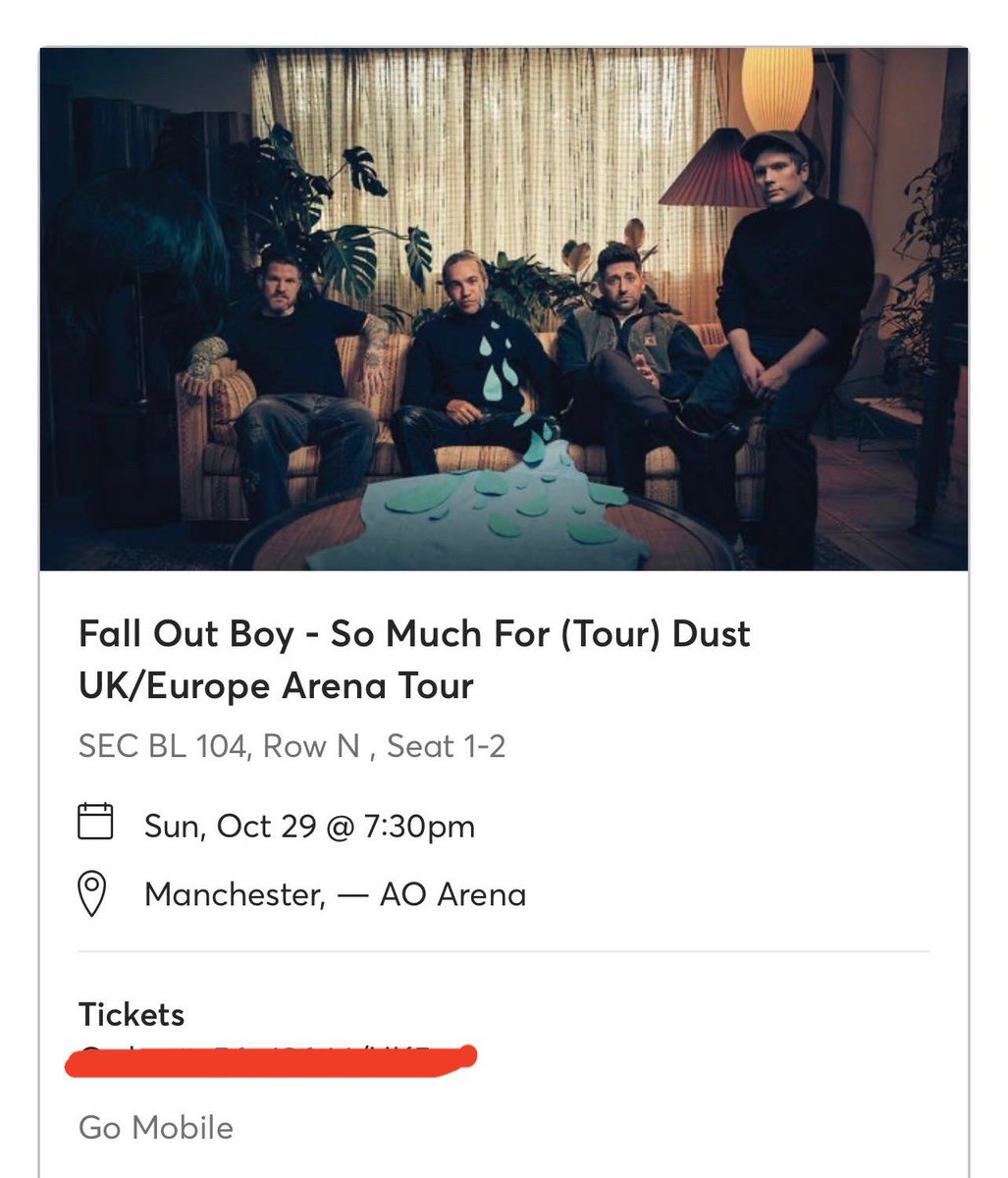 ChloeElise_'s tweet photo. @falloutboy tickets for the day after my wedding! YEASSSSS!!!! 15 years of waiting has finally paid off! 🙌🏻🖤 https://t.co/DimmAbchDA