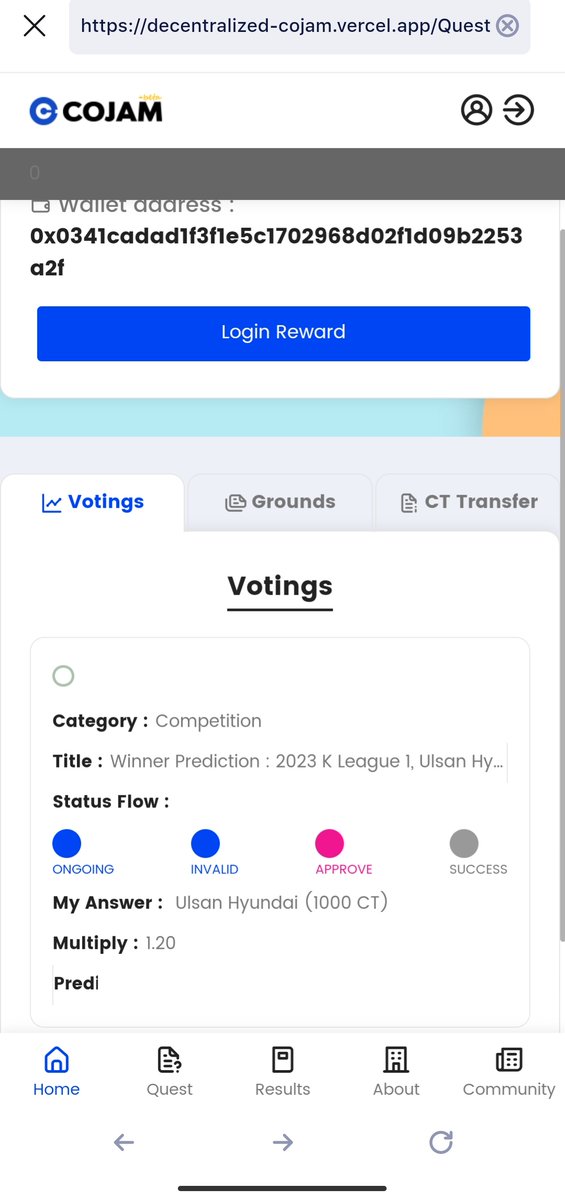 Rasia87's tweet photo. @OfficialCojam 
#cojam #prediction #predictionplatform #blockchain_event #prediction_withme https://t.co/AKDNkkEI10