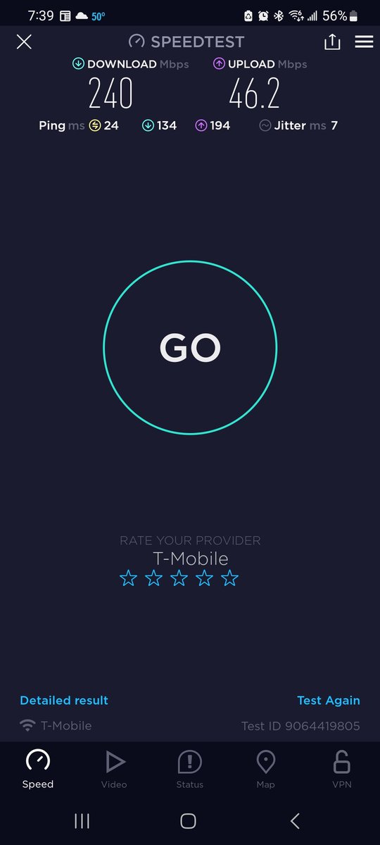 #TMobile my TMobile home internet is superb. These are the speeds I'm getting down in my living room. Tmobile modem is upstairs in the bedroom hallway. Cutting my cable internet provider today!!! Sweet... #5ghomeinternet #tmobilerocks #tmobilehomeinternet