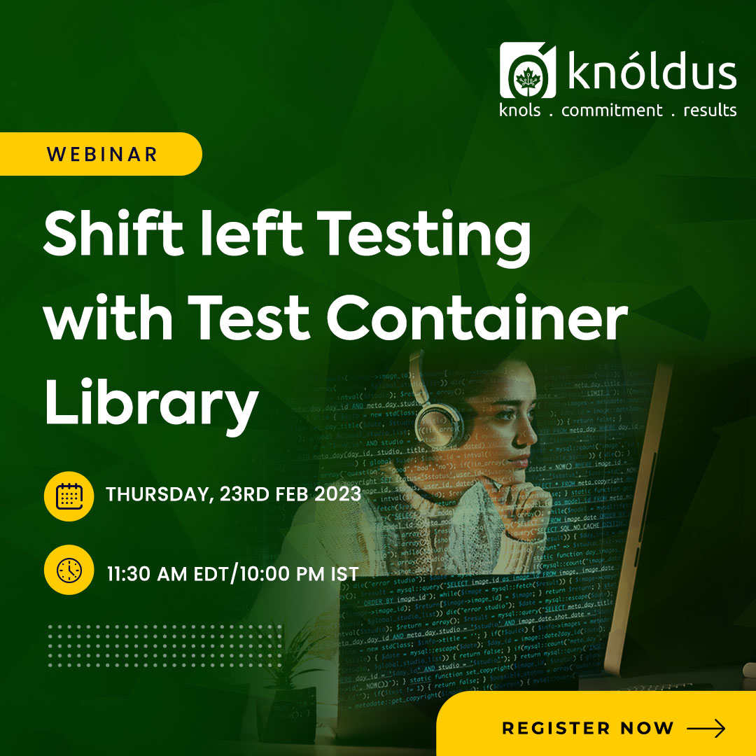 Knolspeak's tweet photo. Container-based #architecture is a reality nowadays. Containers’ methodology requires different test practices and metrics.
Join our upcoming #webinar to explore how can we speed up our testing with test #containers?
Register Now: https://t.co/VaOT0sNbUe https://t.co/QRTYFOXuUU